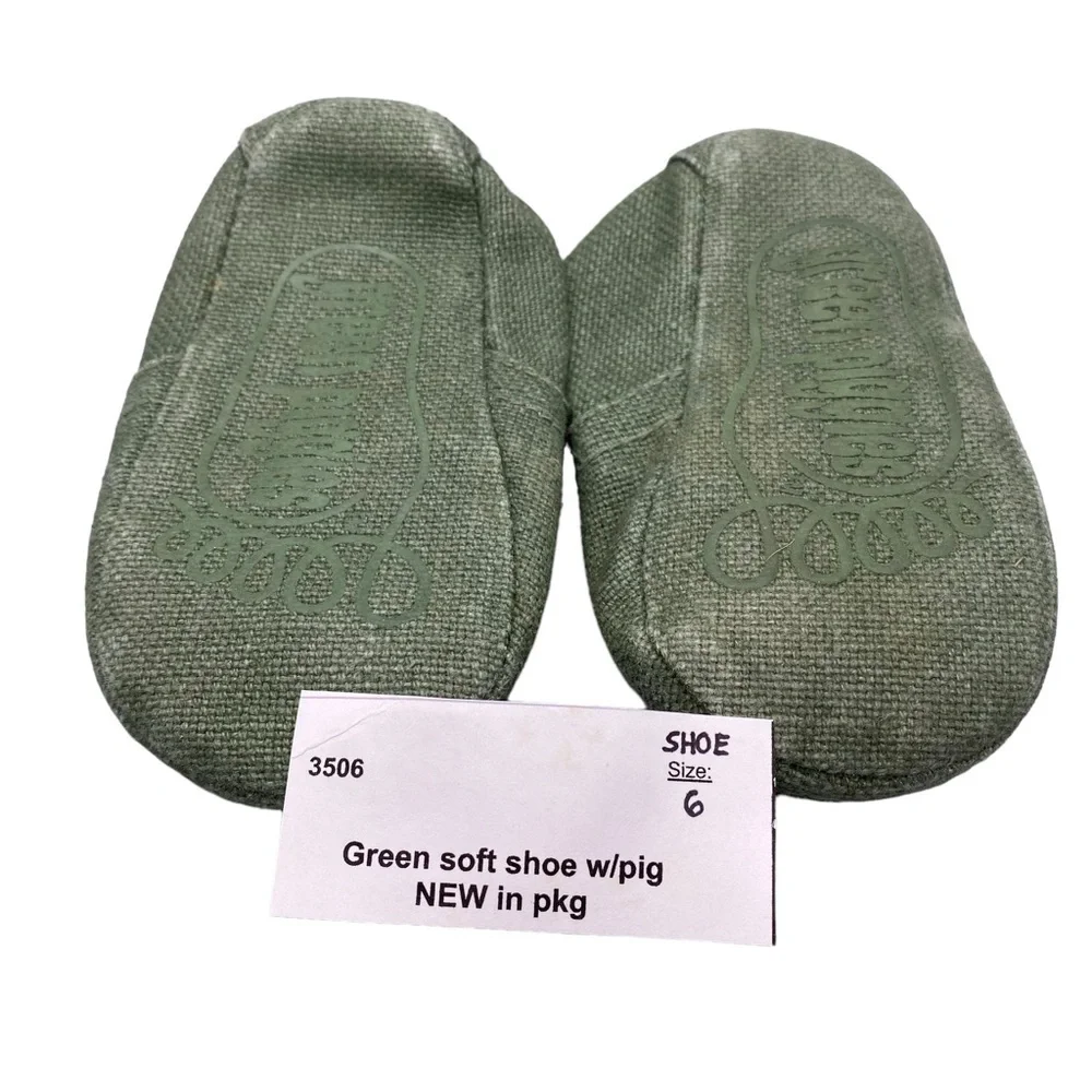 Green Piggies Soft Baby Shoe Frog #5306 Size 6 New‎ in Bag
